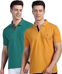 Lux Cozi Men Cotton Solid Regular Fit Polo Shirt