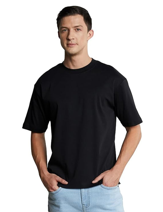 Allen Solly Men’s Polo T‑Shirt | Comfortable Rich Cotton Blend, Band Collar, Regular Fit | Stylish & Premium All Day Wear